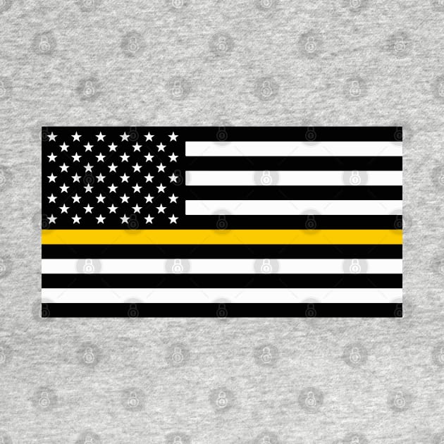 Thin Gold Line American Flag by Scar